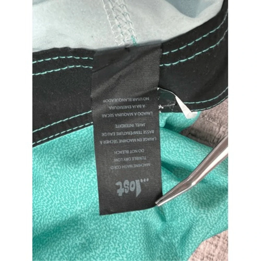 Lost Since 91 or 93 Throttle Bermuda Short Aqua Casual Swim Trunks 32 Retail $45